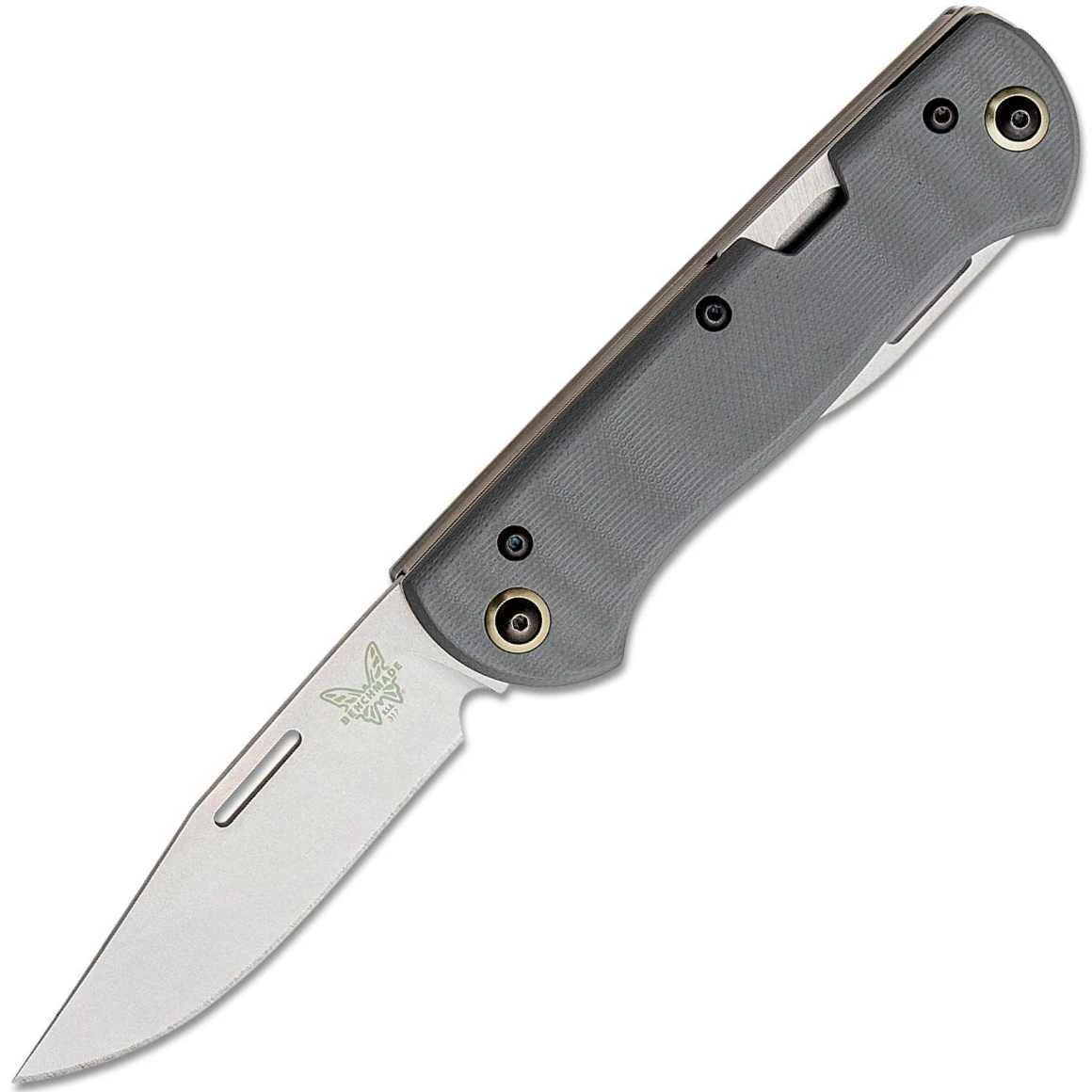 BENCHMADE Weekender 2-Blade Slipjoint Folding Knife, Cool Gray G-10 - 317 1 BENCHMADE Weekender 2-Blade Slipjoint Folding Knife, Cool Gray G-10 - 317