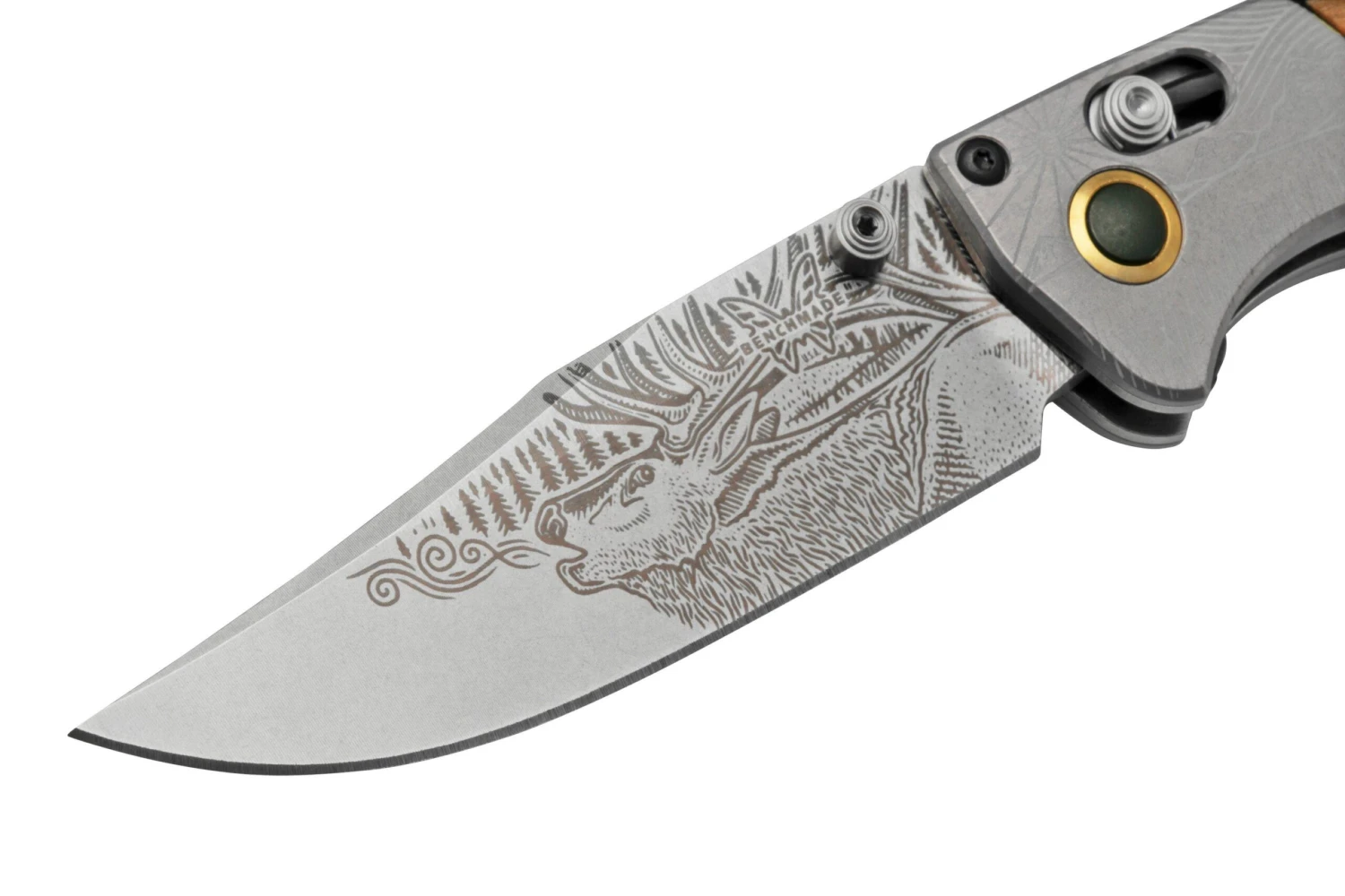 Benchmade Mini Crooked River Bull Elk Limited Edition Artist Series 15085-2201, Jagdtaschenmesser, Casey Underwood Design 3 Benchmade Mini Crooked River Bull Elk Limited Edition Artist Series 15085-2201, Jagdtaschenmesser, Casey Underwood Design – Bild 3
